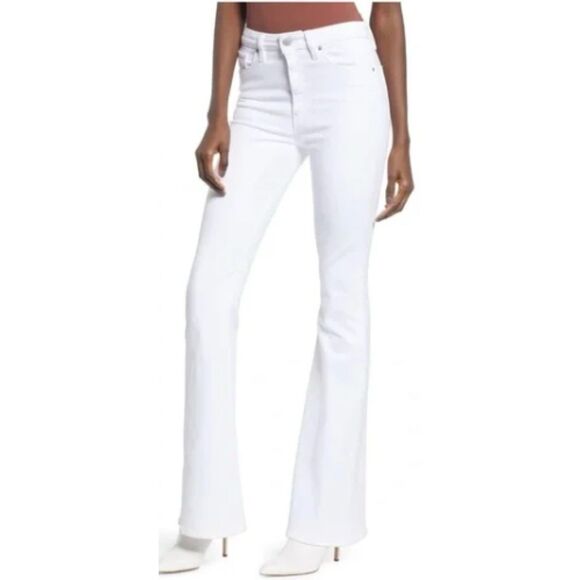 L’AGENCE Womens Size 29 Low Rise Flare White Jeans Made in USA - Picture 1 of 9